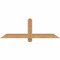 Ekena Millwork Eugene Smooth Timber Gable Bracket, Western Red Cedar, 48"W x 16"H x 1 1/2"D x 3 1/2"F, 8/12 Pitch GBW048X16X0204EUG00SWR - alternate 1